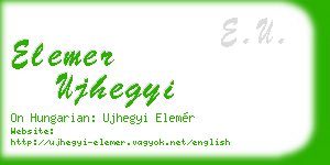 elemer ujhegyi business card